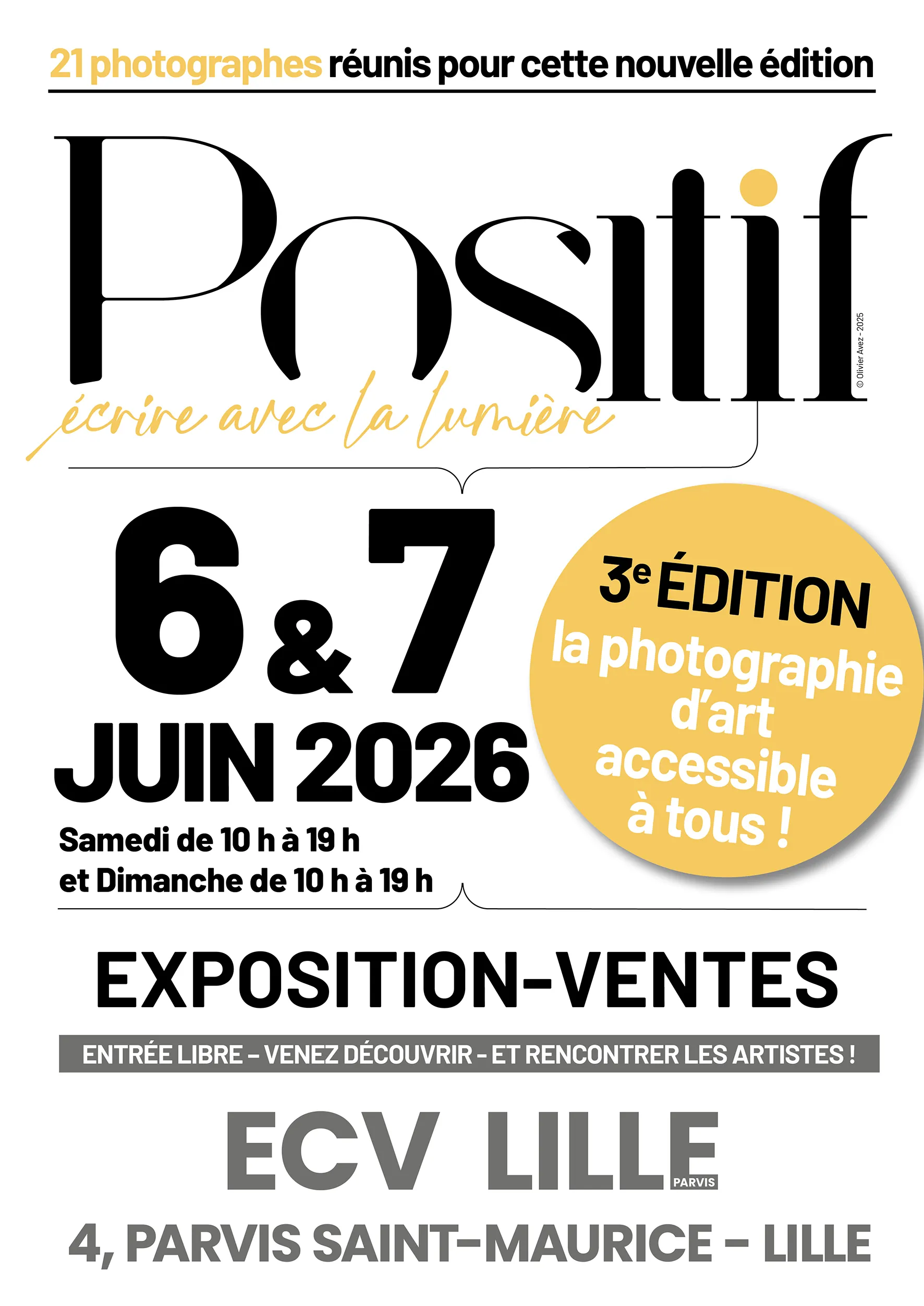 Positif, écrire avec la lumière - Evénement fait sa braderie de l'art photographie